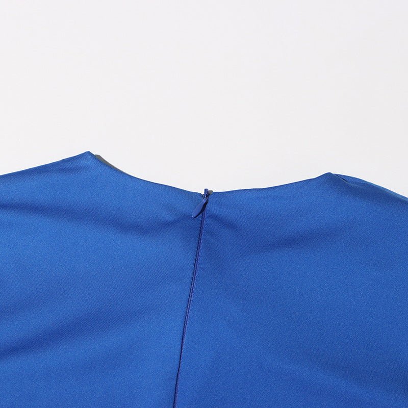 Draped Dress with Jeweled Brooches(MS347) - Mariam's Collection