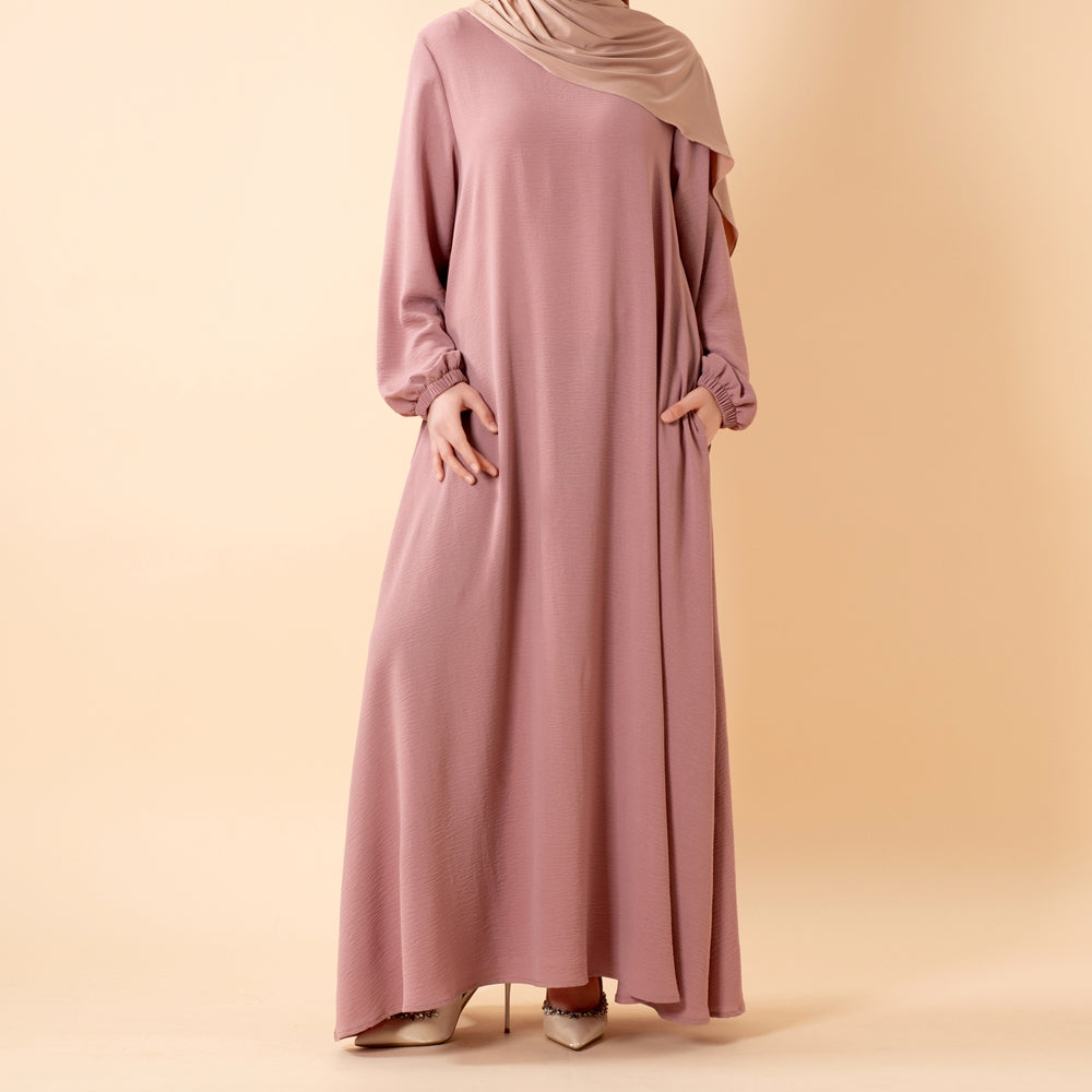 Essential Flow Crepe Maxi Dress with Pockets (MA385)