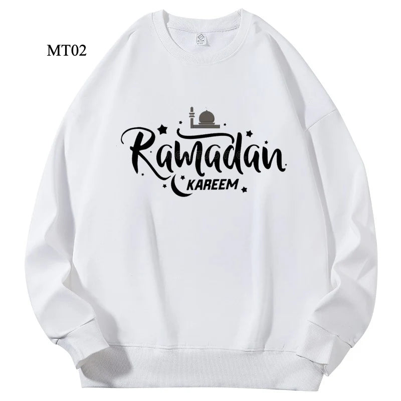 Ramadan Keffiyeh Customizable Sweatshirt for Adults – High-Quality, No-Hood Design (MTC003)