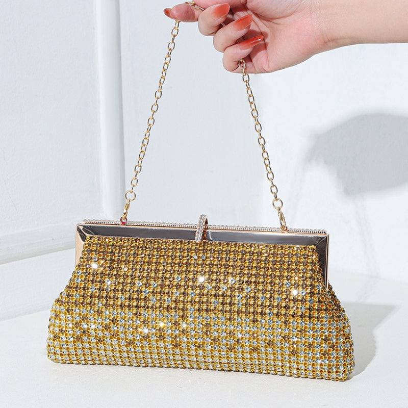 Handmade Rhinestone Crystal Evening Clutch Bag – Luxury Sparkling Party Handbag (MAC487)