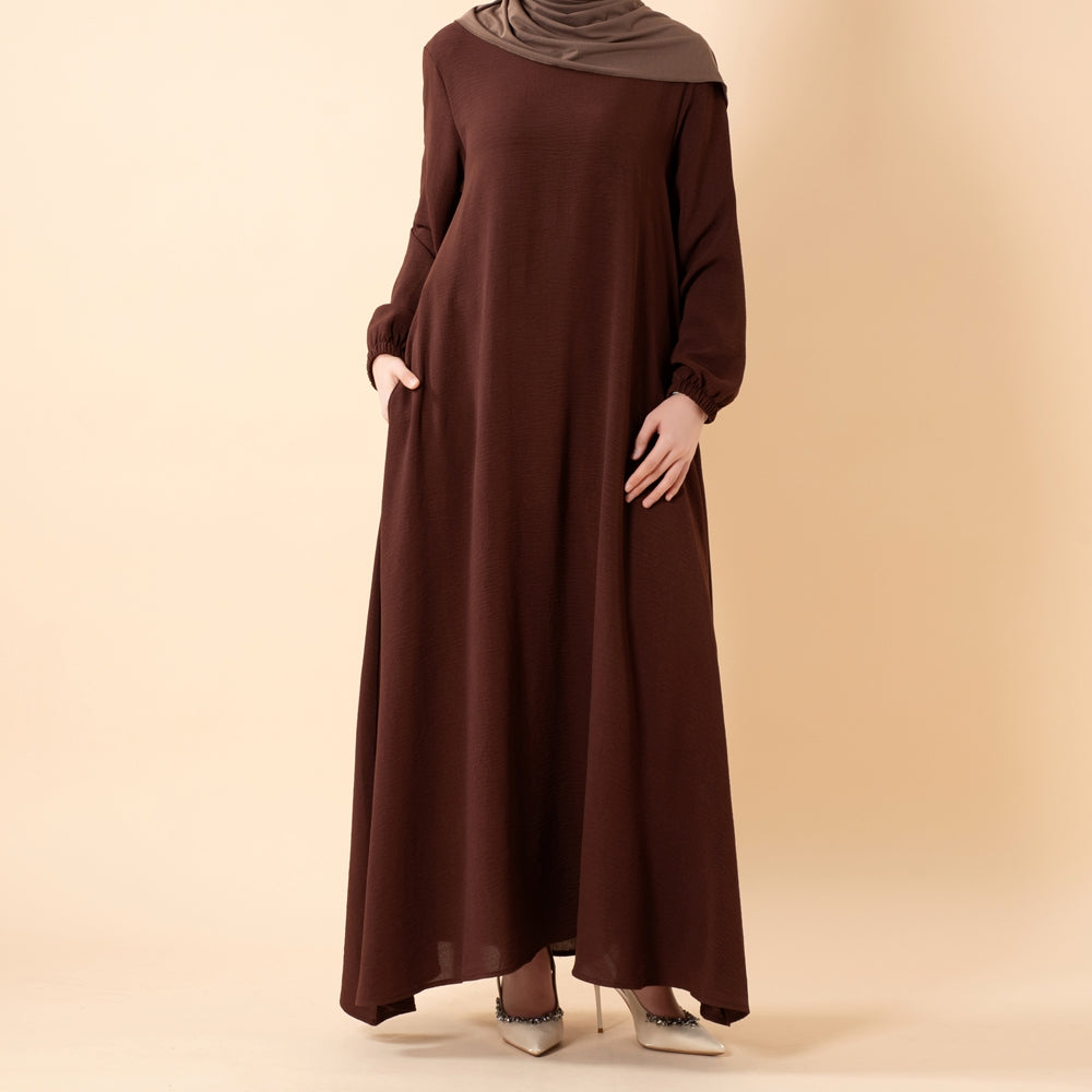 Essential Flow Crepe Maxi Dress with Pockets (MA385)