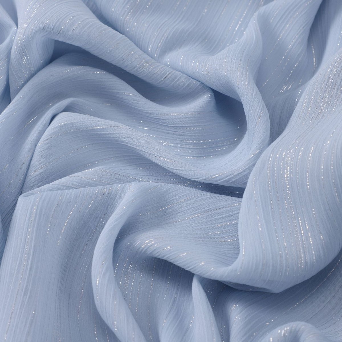 Effortless Grace Scarf Silver Crinkle Chiffon Hijab (MH153) - Mariam's Collection