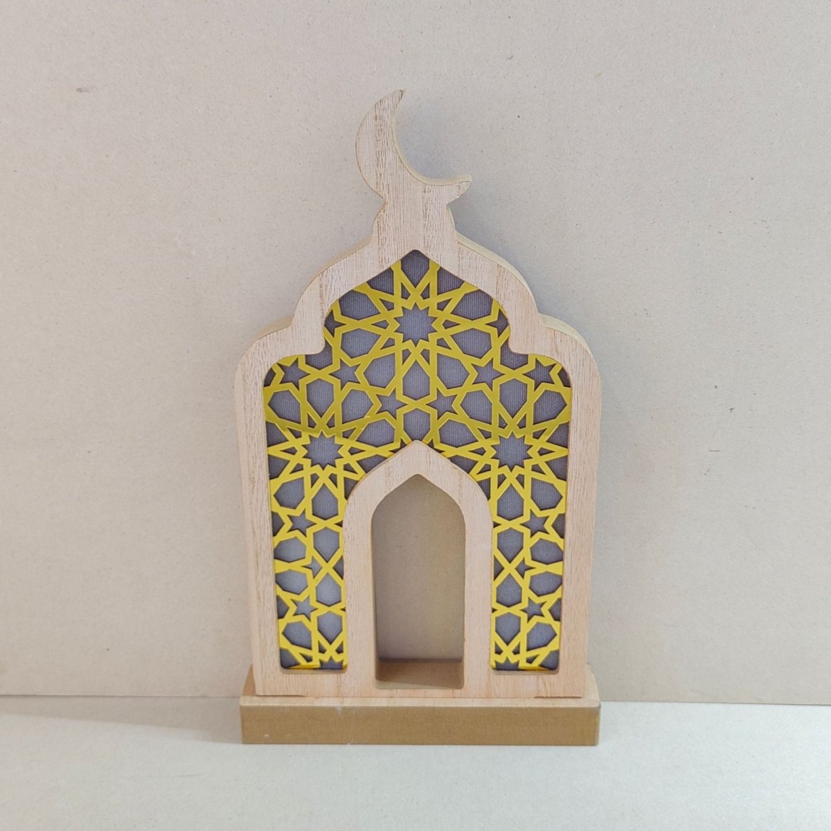 Eid Wooden LED Decorative Desktop Ornaments (MAC395) - Mariam's Collection