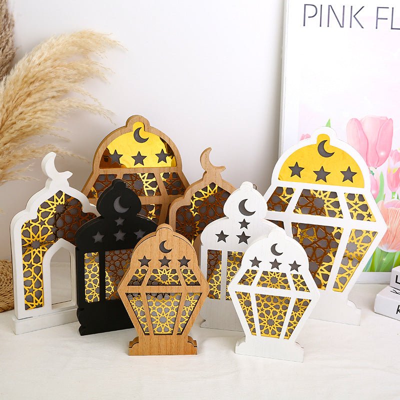 Eid Wooden LED Decorative Desktop Ornaments (MAC395) - Mariam's Collection