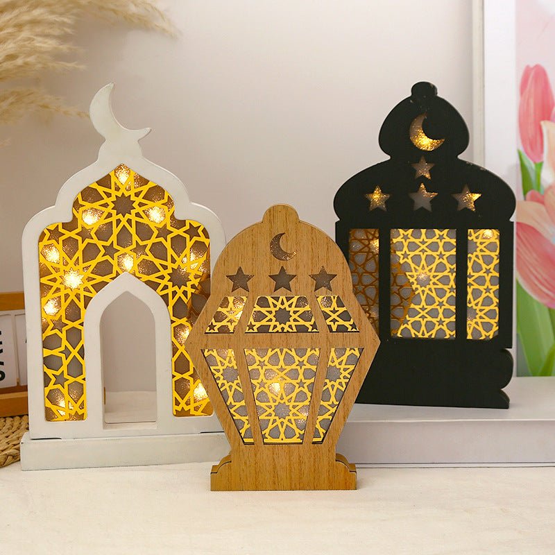 Eid Wooden LED Decorative Desktop Ornaments (MAC395) - Mariam's Collection