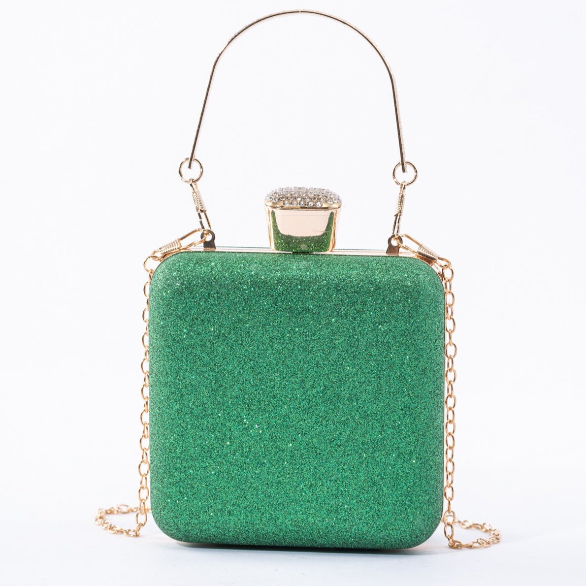 Elegance Brilliant Diamond Bag - Handcrafted Evening Box Bag for Soirées & Weddings (MAC269) - Mariam's Collection