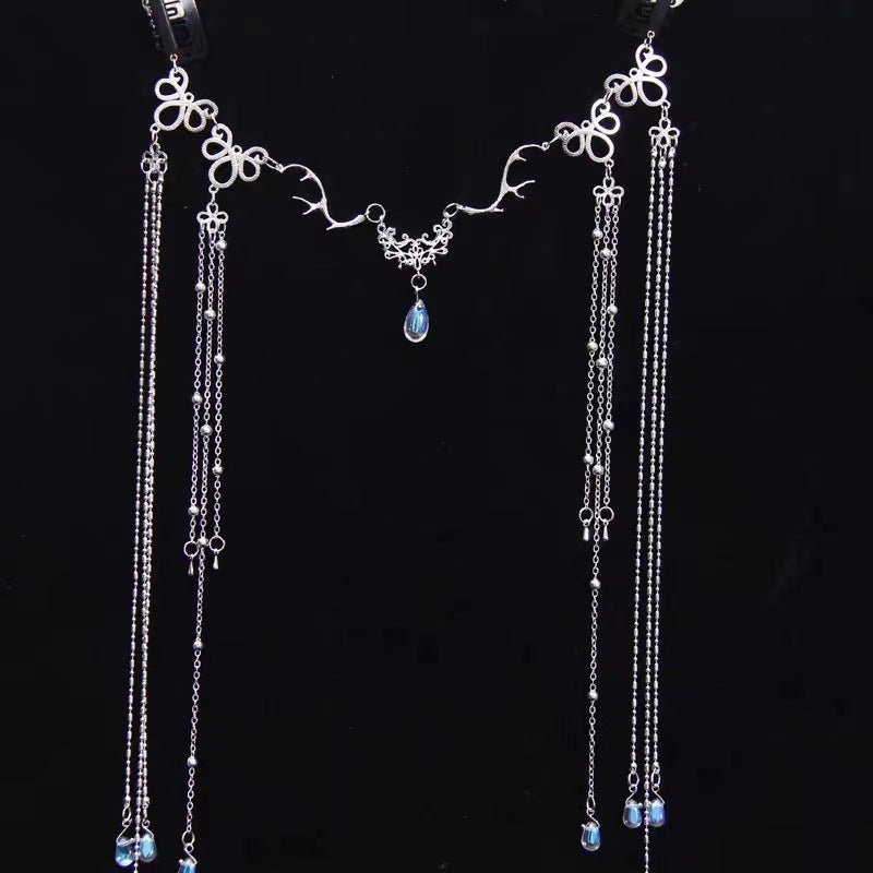 Elegance‌ Crystal Teardrop Hair Jewelry Forehead Accent (MAC335) - Mariam's Collection