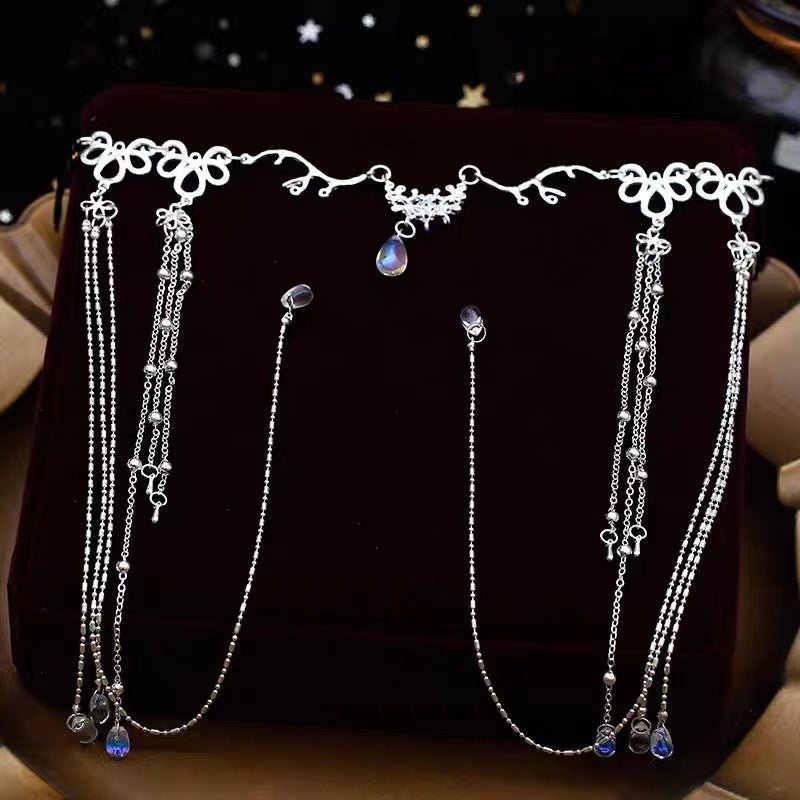 Elegance‌ Crystal Teardrop Hair Jewelry Forehead Accent (MAC335) - Mariam's Collection