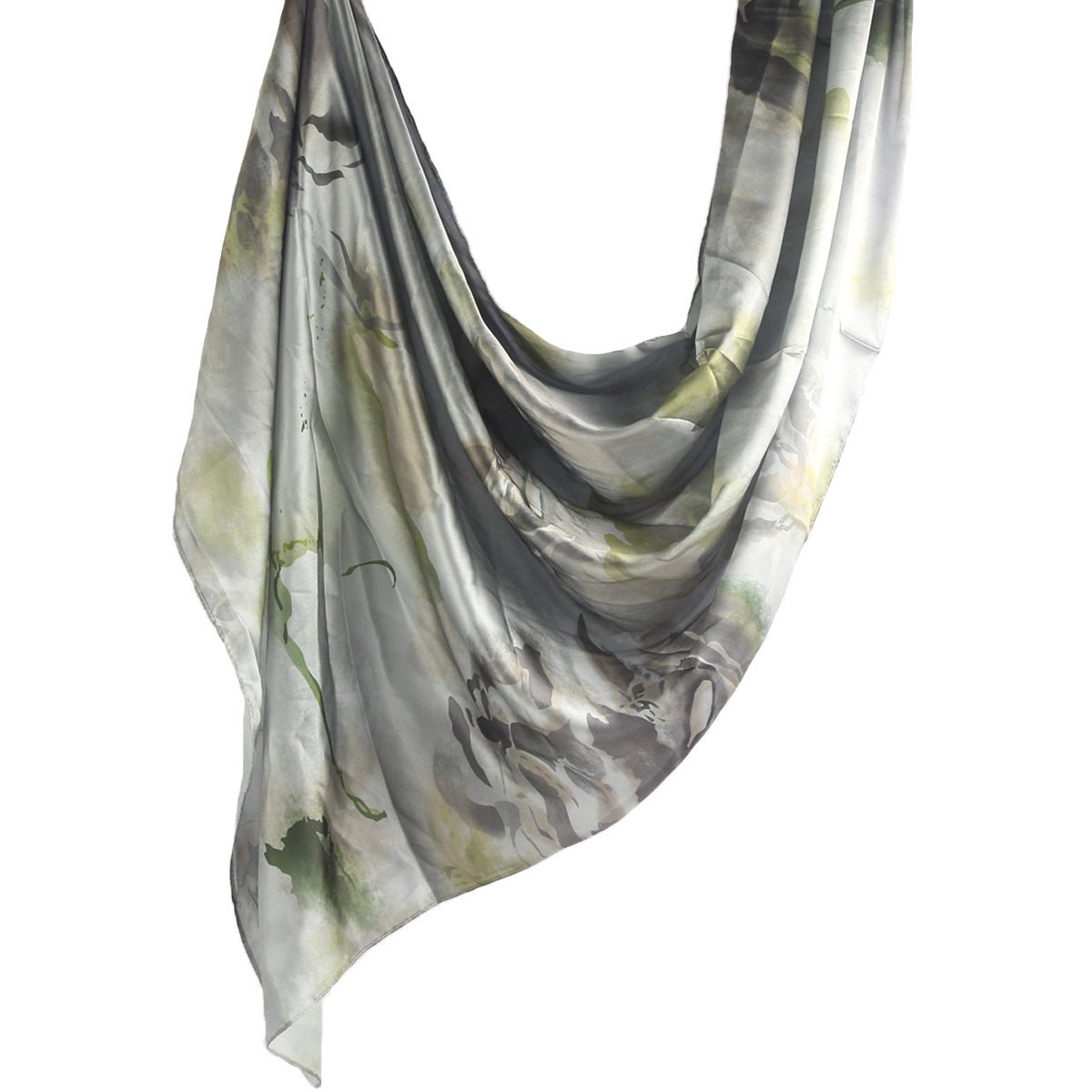 Elegance Satin Marble Print Hijab (MH172) - Mariam's Collection