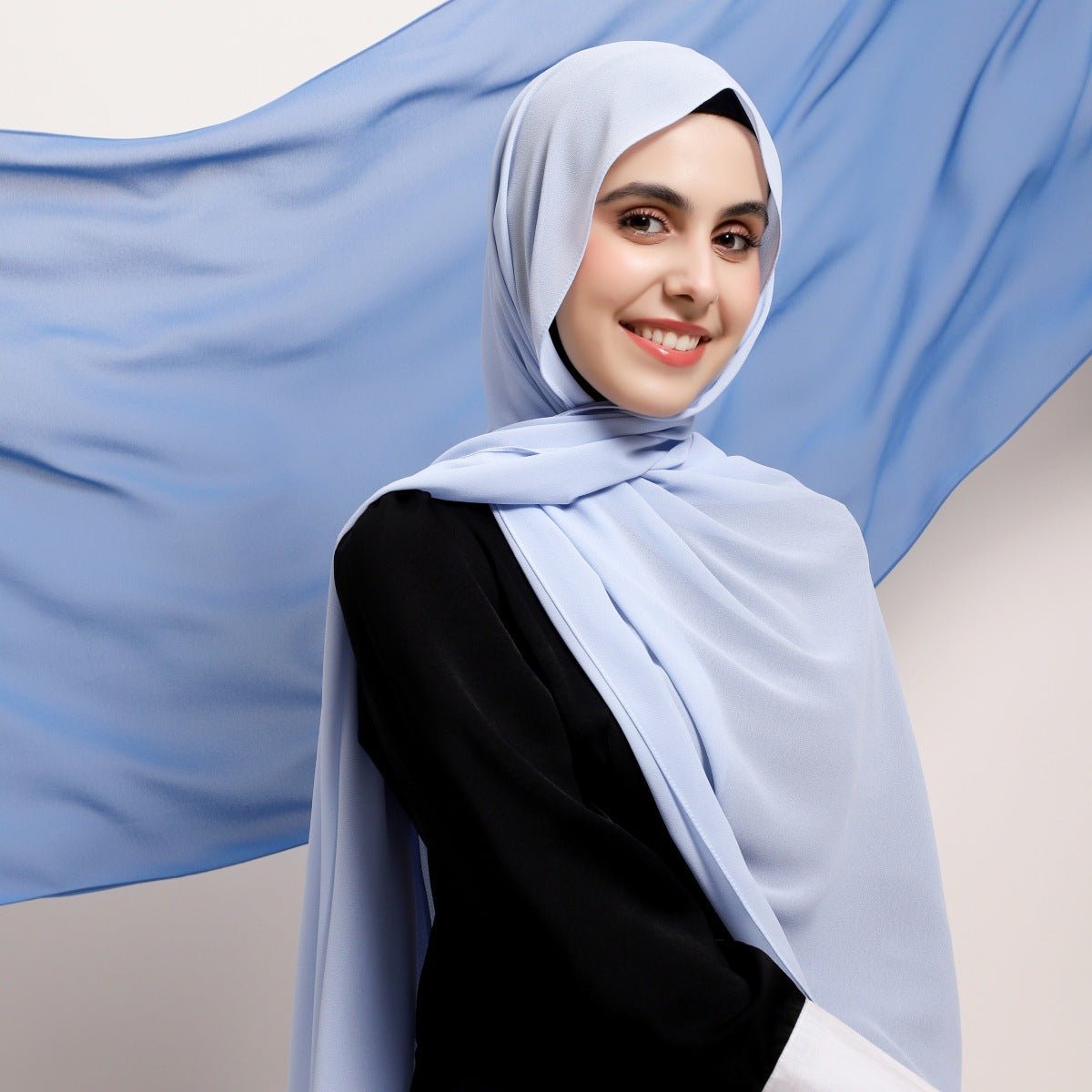 Elegant Chiffon Hijab Scarf - Refined Structure for Modest Wear (MH122) - Mariam's Collection