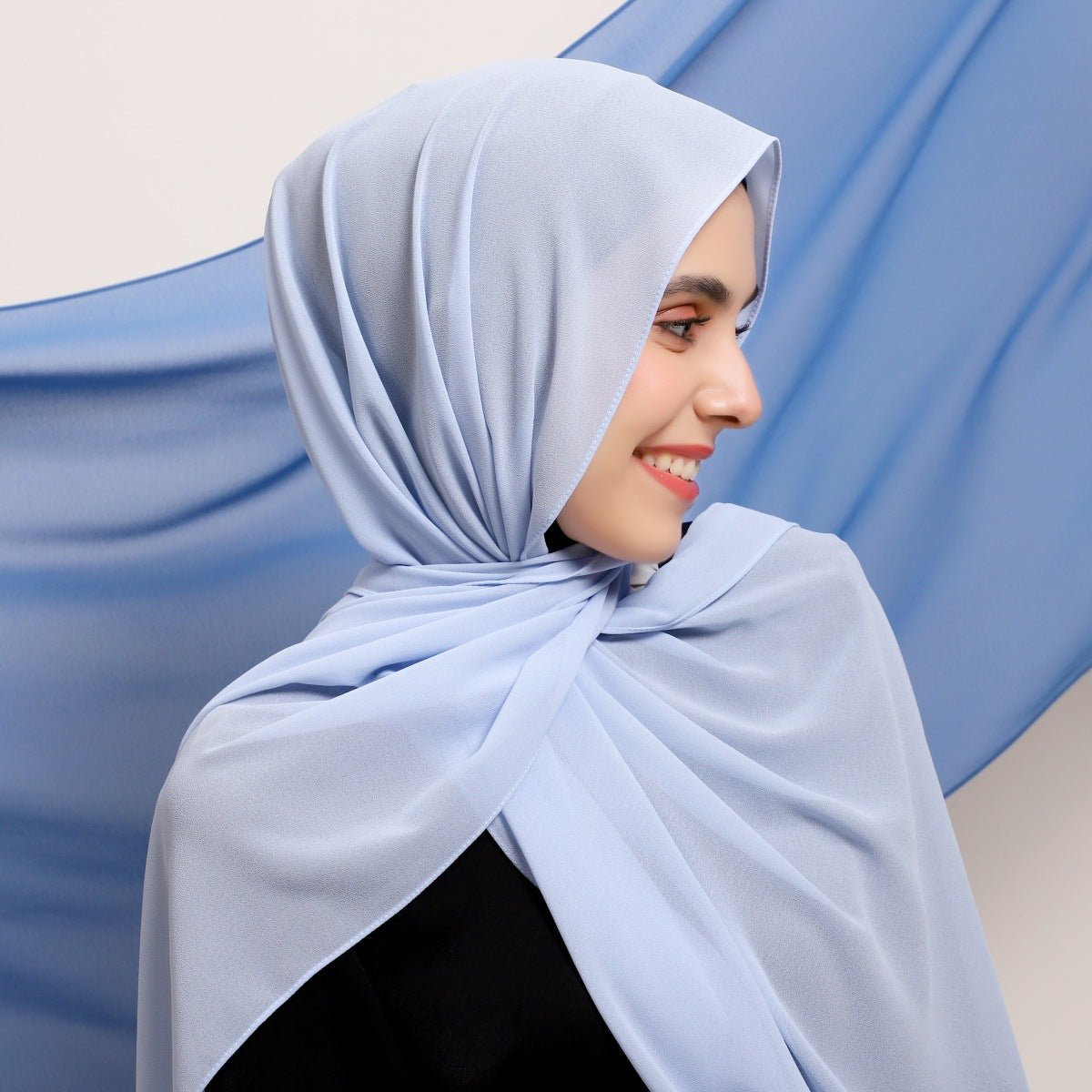 Elegant Chiffon Hijab Scarf - Refined Structure for Modest Wear (MH122) - Mariam's Collection