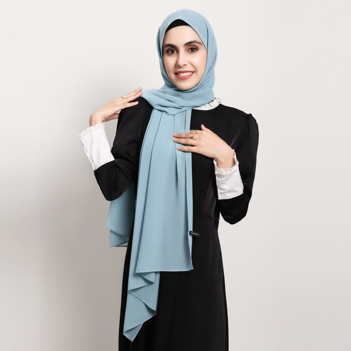 Elegant Chiffon Hijab Scarf - Refined Structure for Modest Wear (MH122) - Mariam's Collection