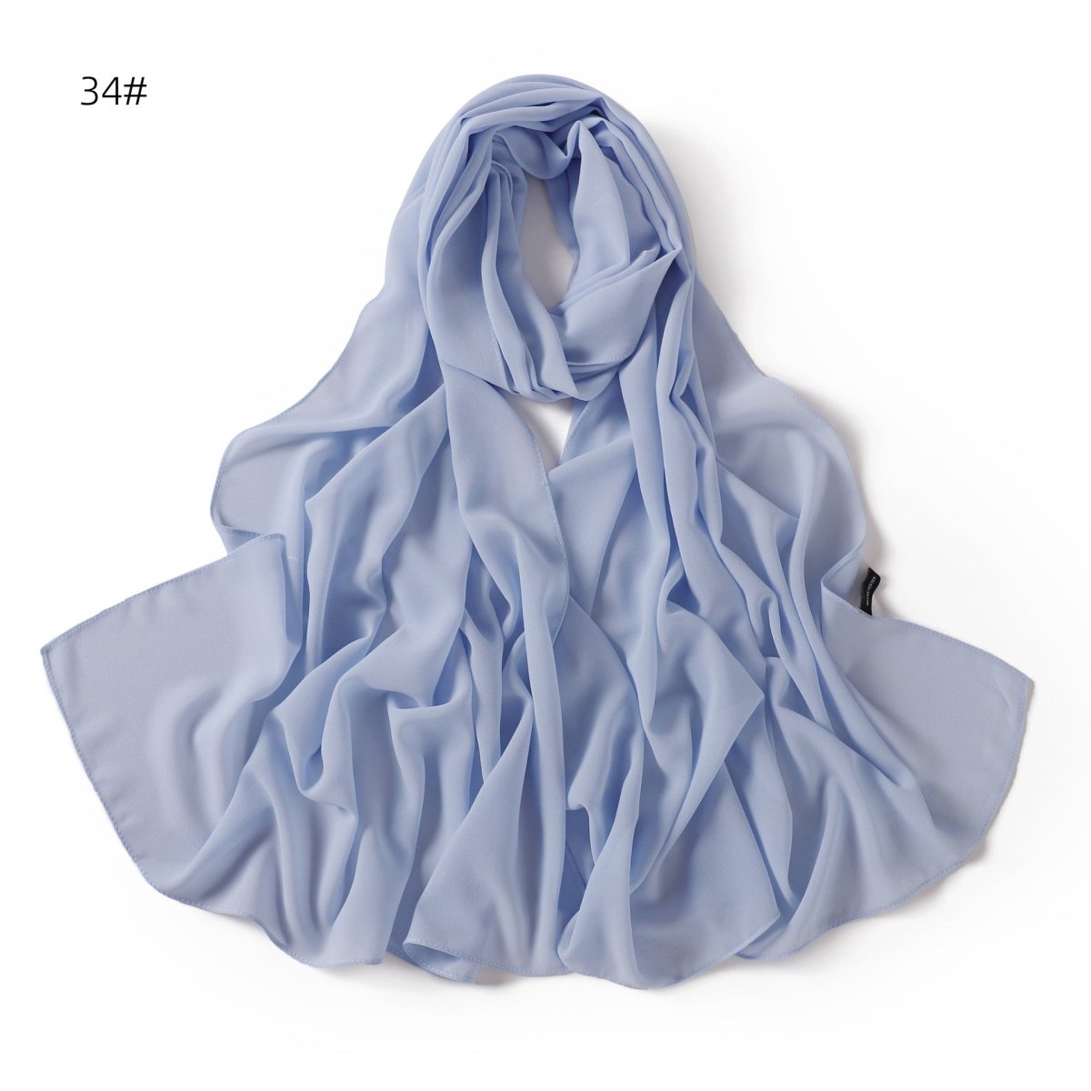 Elegant Chiffon Hijab Scarf - Refined Structure for Modest Wear (MH122) - Mariam's Collection