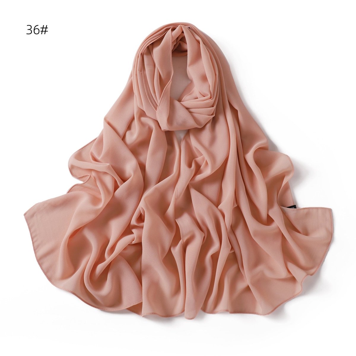 Elegant Chiffon Hijab Scarf - Refined Structure for Modest Wear (MH122) - Mariam's Collection