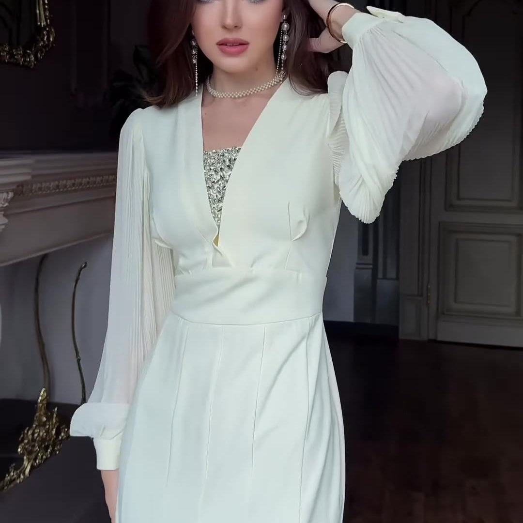 Elegant Empire Waist Formal Dress(MS340) - Mariam's Collection