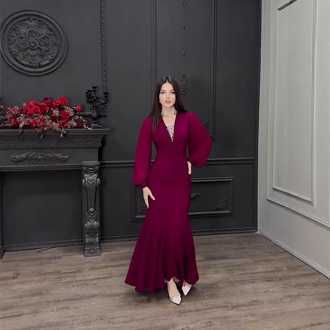 Elegant Empire Waist Formal Dress(MS340) - Mariam's Collection