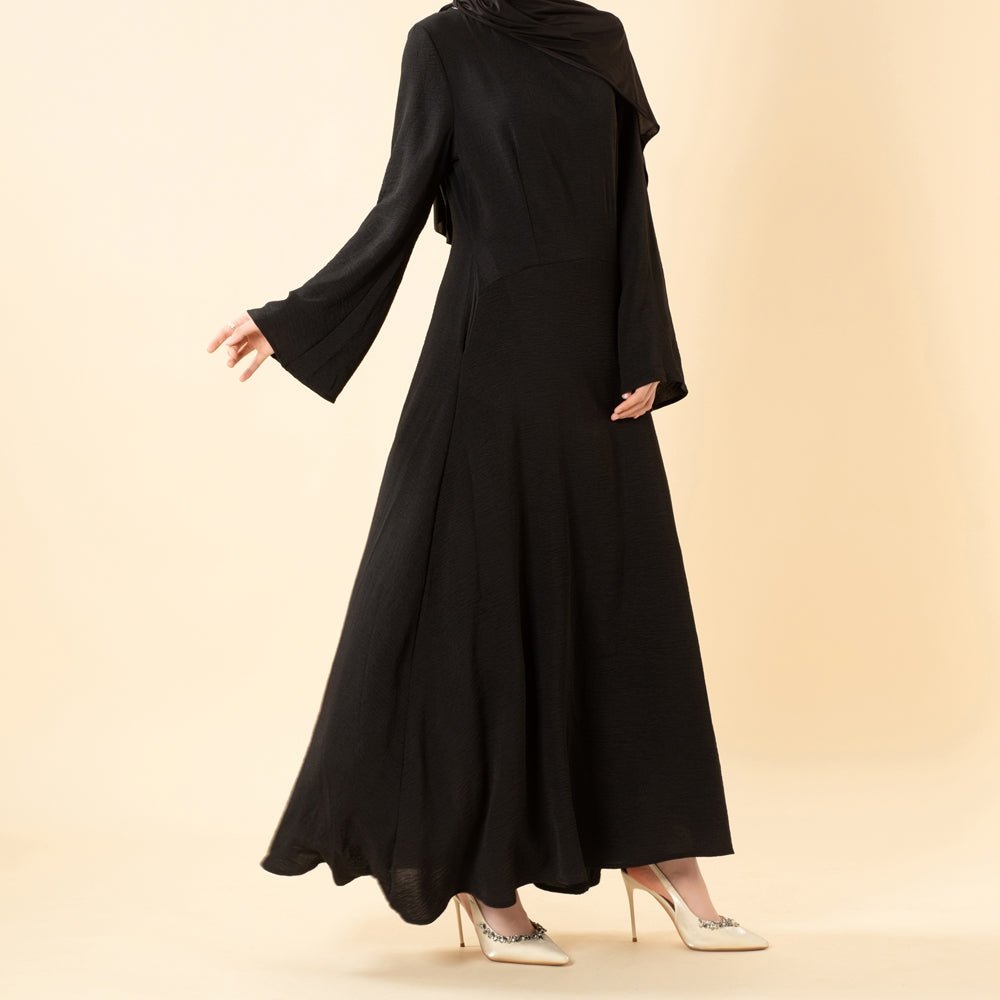 Elegant Flow Pocket Abaya Dress(MA432)