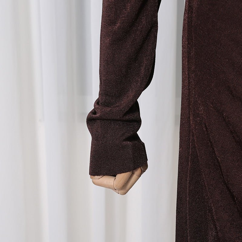 Elegant Long Sleeve Bodycon Gown(MS323) - Mariam's Collection