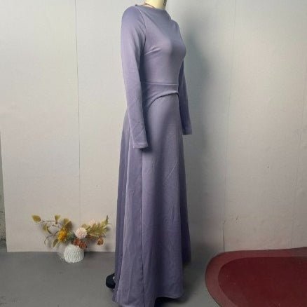 Elegant Long Sleeve Modest Gown(MS297) - Mariam's Collection