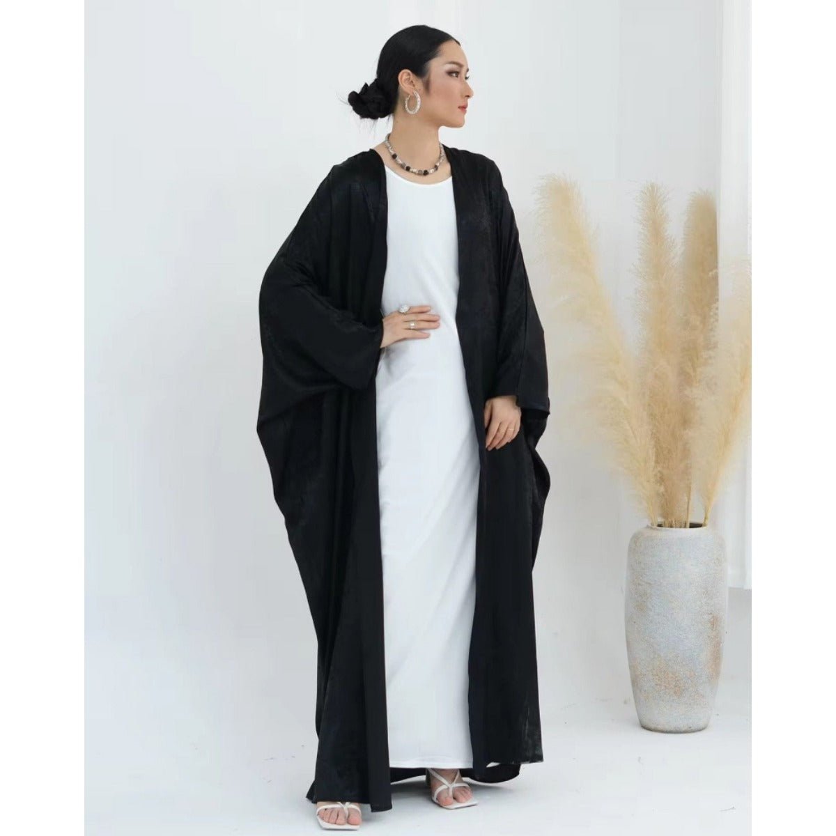 Elegant Modest Luxury Velvet Abaya Collection Robe Dresses. (MOA163) - Mariam's Collection