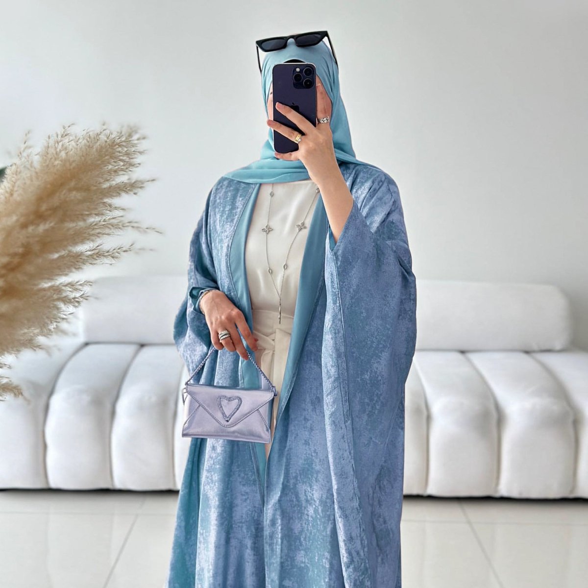 Elegant Modest Luxury Velvet Abaya Collection Robe Dresses. (MOA163) - Mariam's Collection