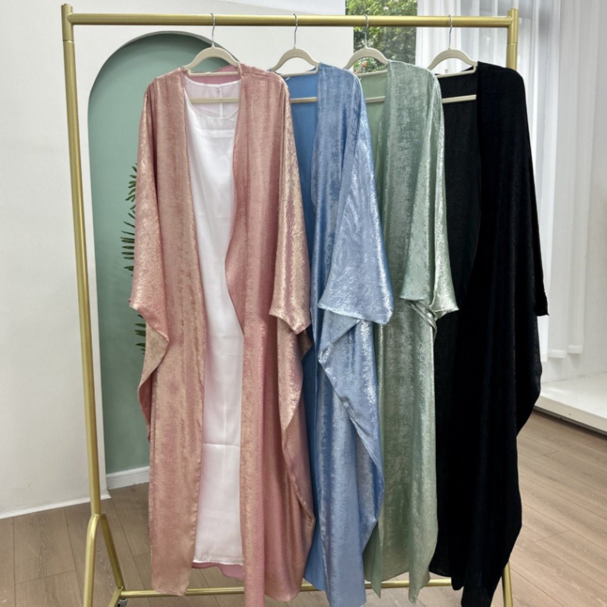 Elegant Modest Luxury Velvet Abaya Collection Robe Dresses. (MOA163) - Mariam's Collection