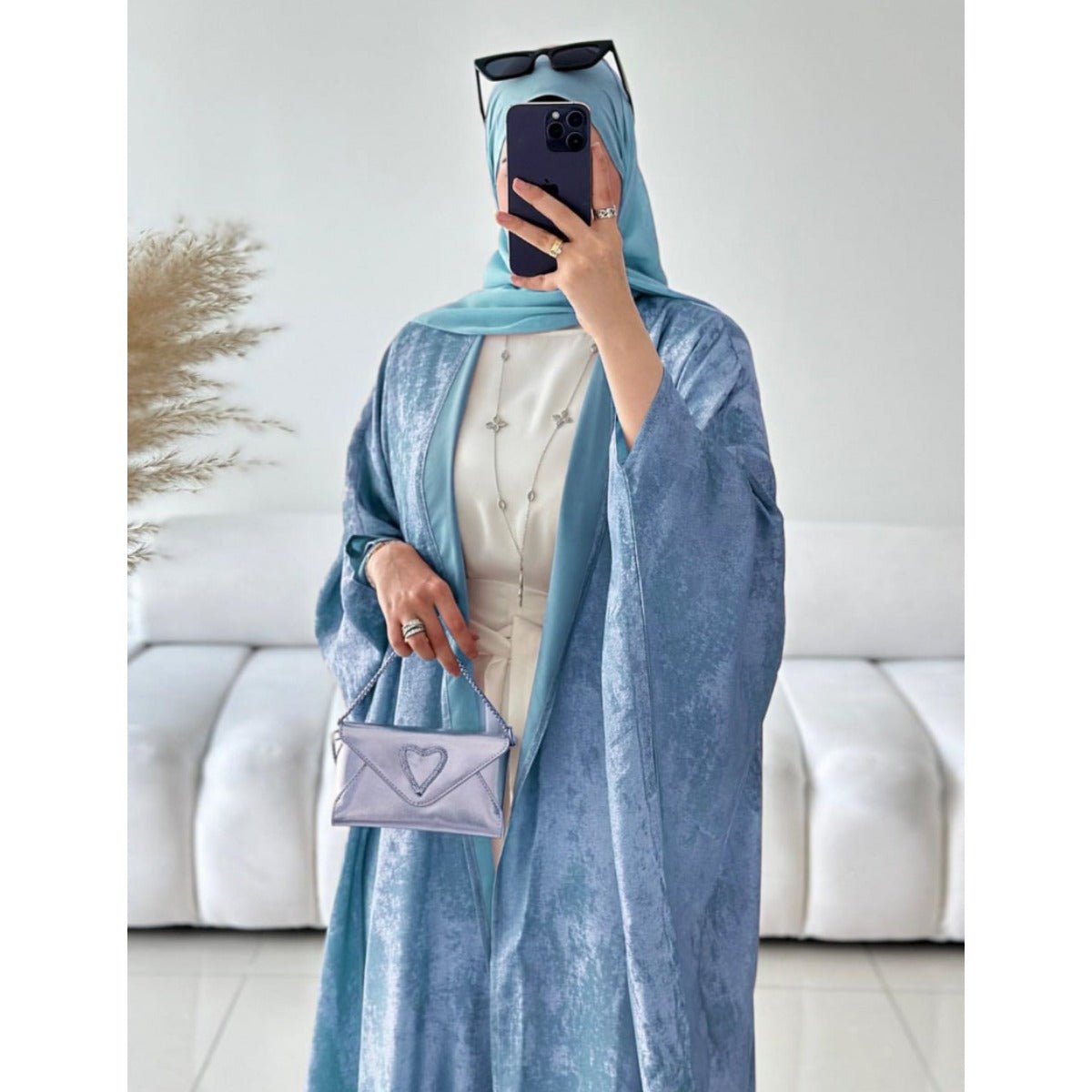 Elegant Modest Luxury Velvet Abaya Collection Robe Dresses. (MOA163) - Mariam's Collection