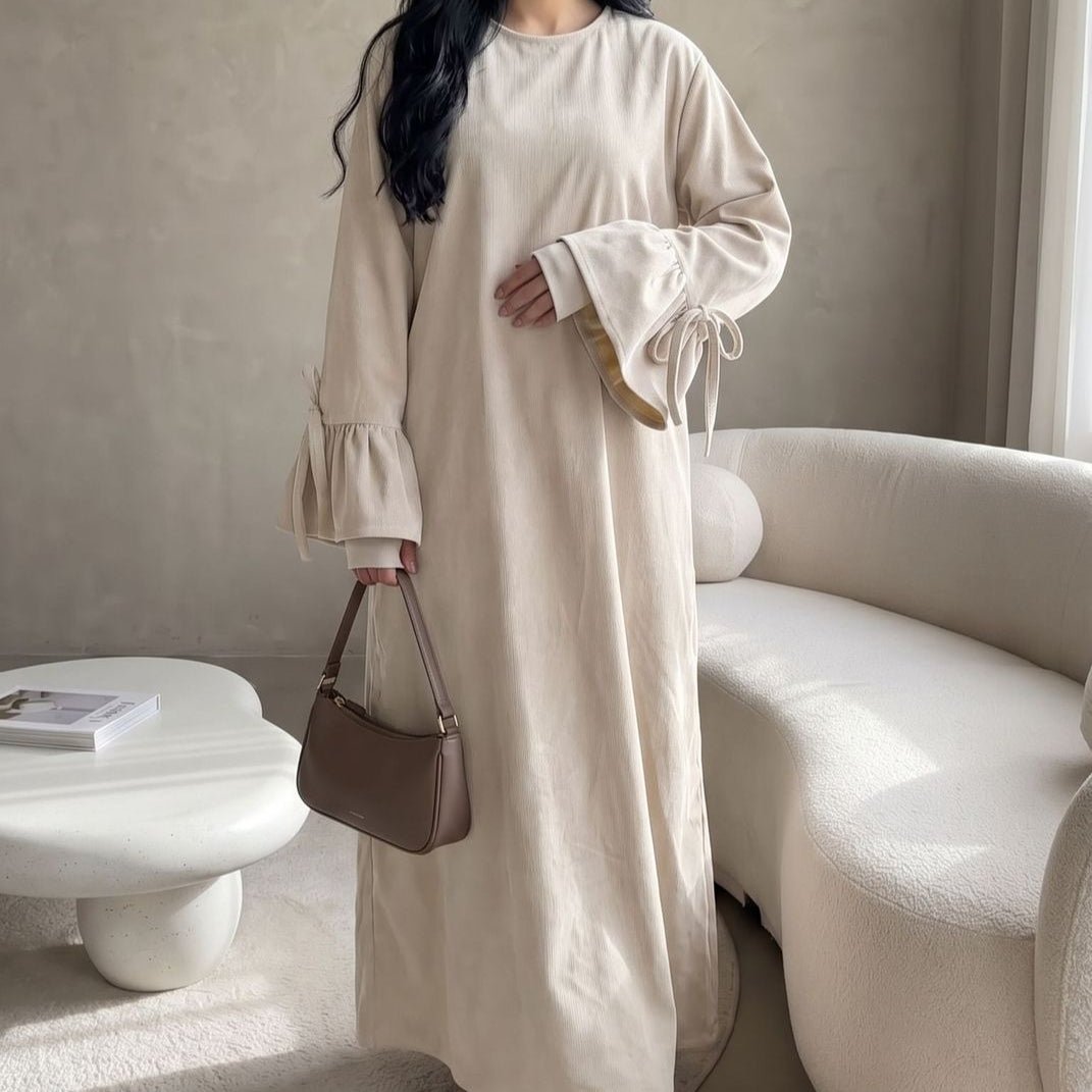 Elegant Solid Colour Maxi Dress(MA471) - Mariam's Collection