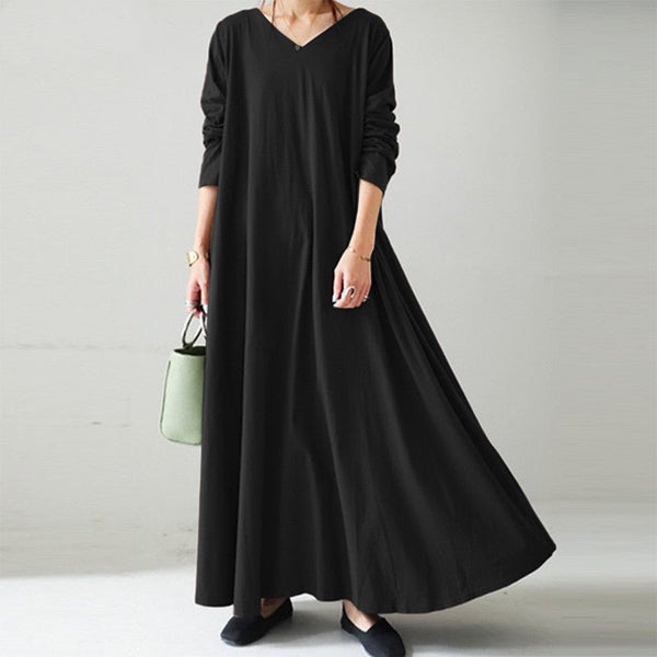 elegant-v-neck-long-sleeve-