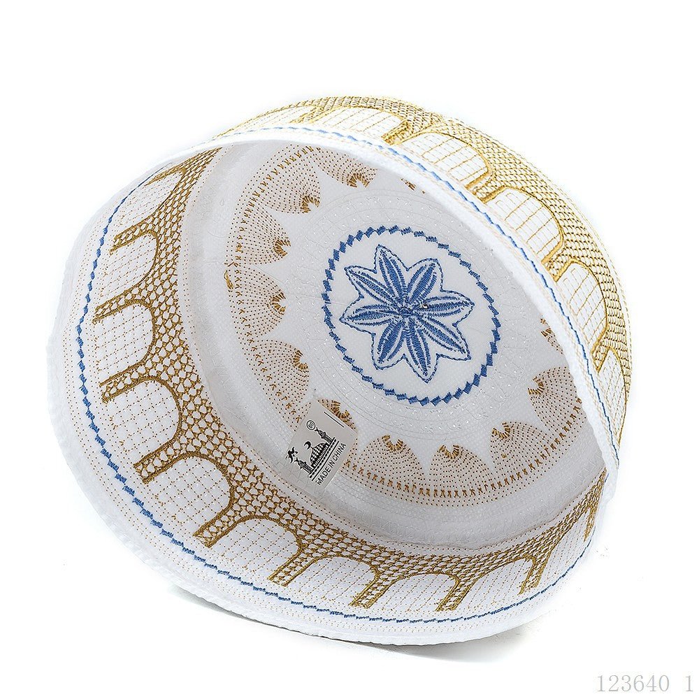 Embroidered Kufi Prayer Cap(MR088) - Mariam's Collection