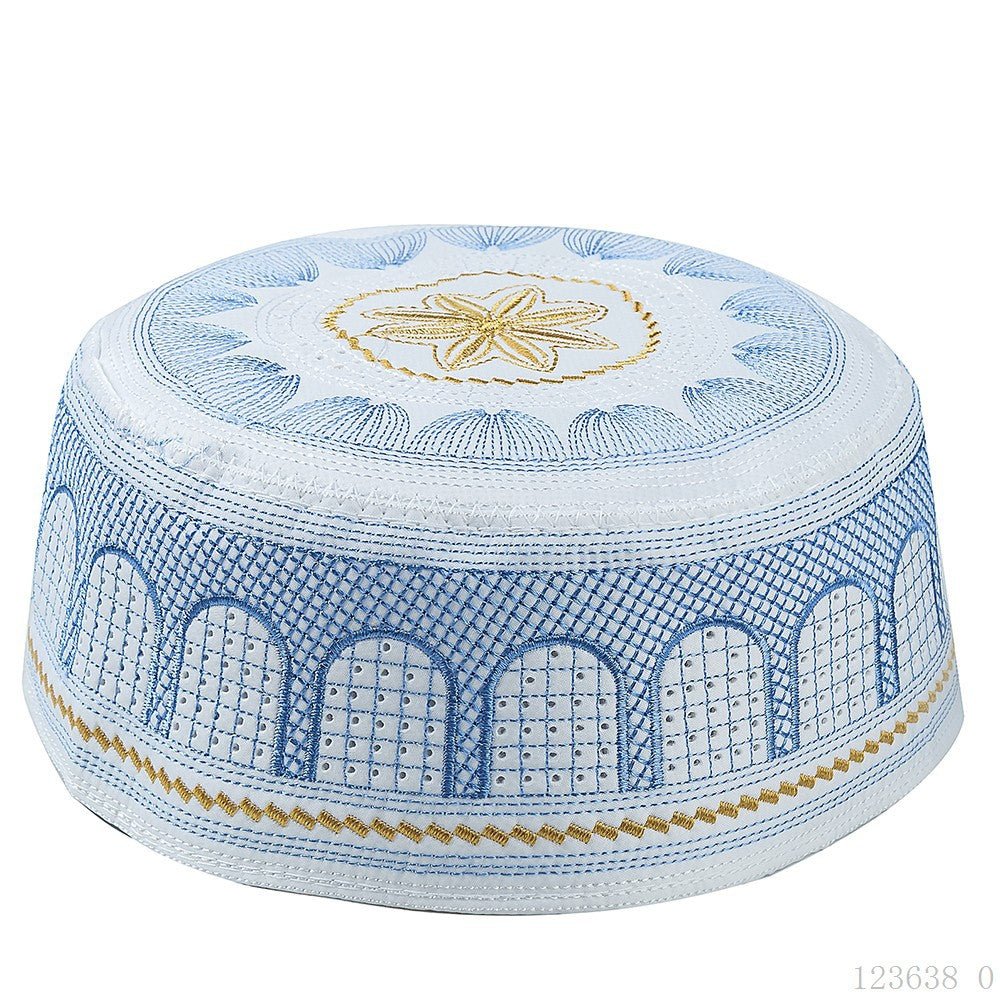 Embroidered Kufi Prayer Cap(MR088) - Mariam's Collection