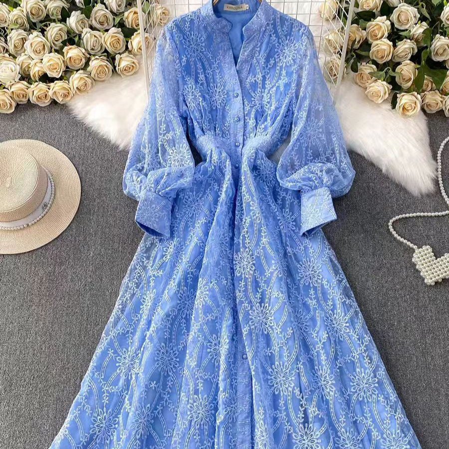 スーツ・フォーマル・ドレス etoll. Embroidered lace layered dress Embroidered Lace Dress – Floral Lace Maxi Dress MS327