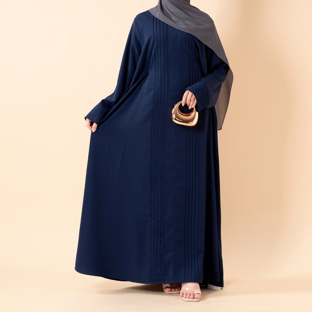 Essence Pleated Abaya – Sandstone Beige(MA254) - Mariam's Collection