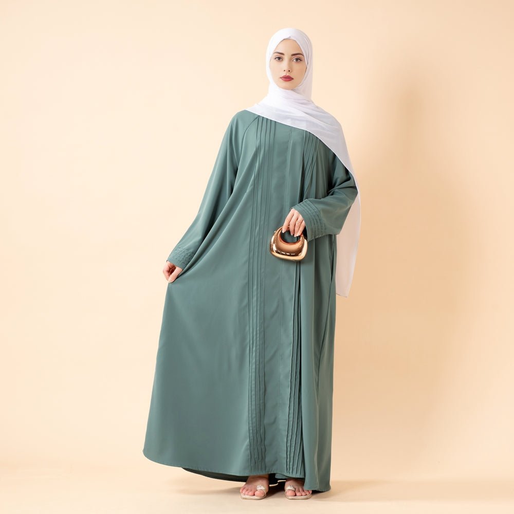 Essence Pleated Abaya – Sandstone Beige(MA254) - Mariam's Collection