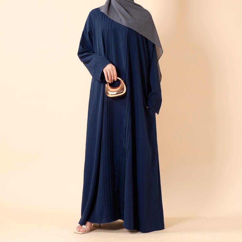 Essence Pleated Abaya – Sandstone Beige(MA254) - Mariam's Collection