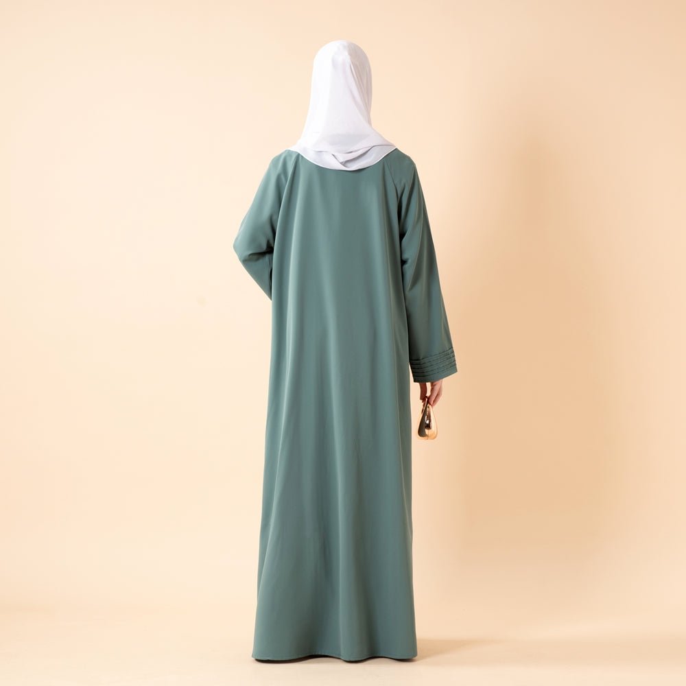 Essence Pleated Abaya – Sandstone Beige(MA254) - Mariam's Collection