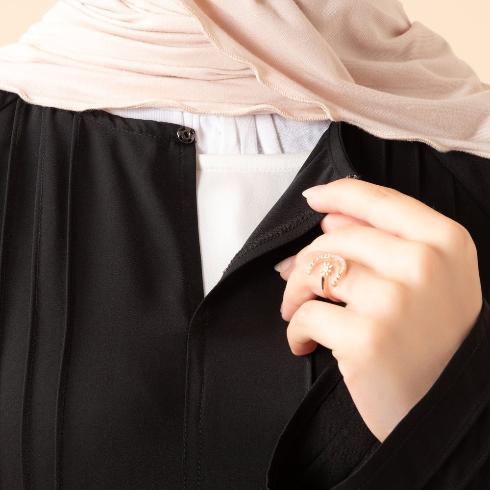 Essence Pleated Abaya – Sandstone Beige(MA254) - Mariam's Collection