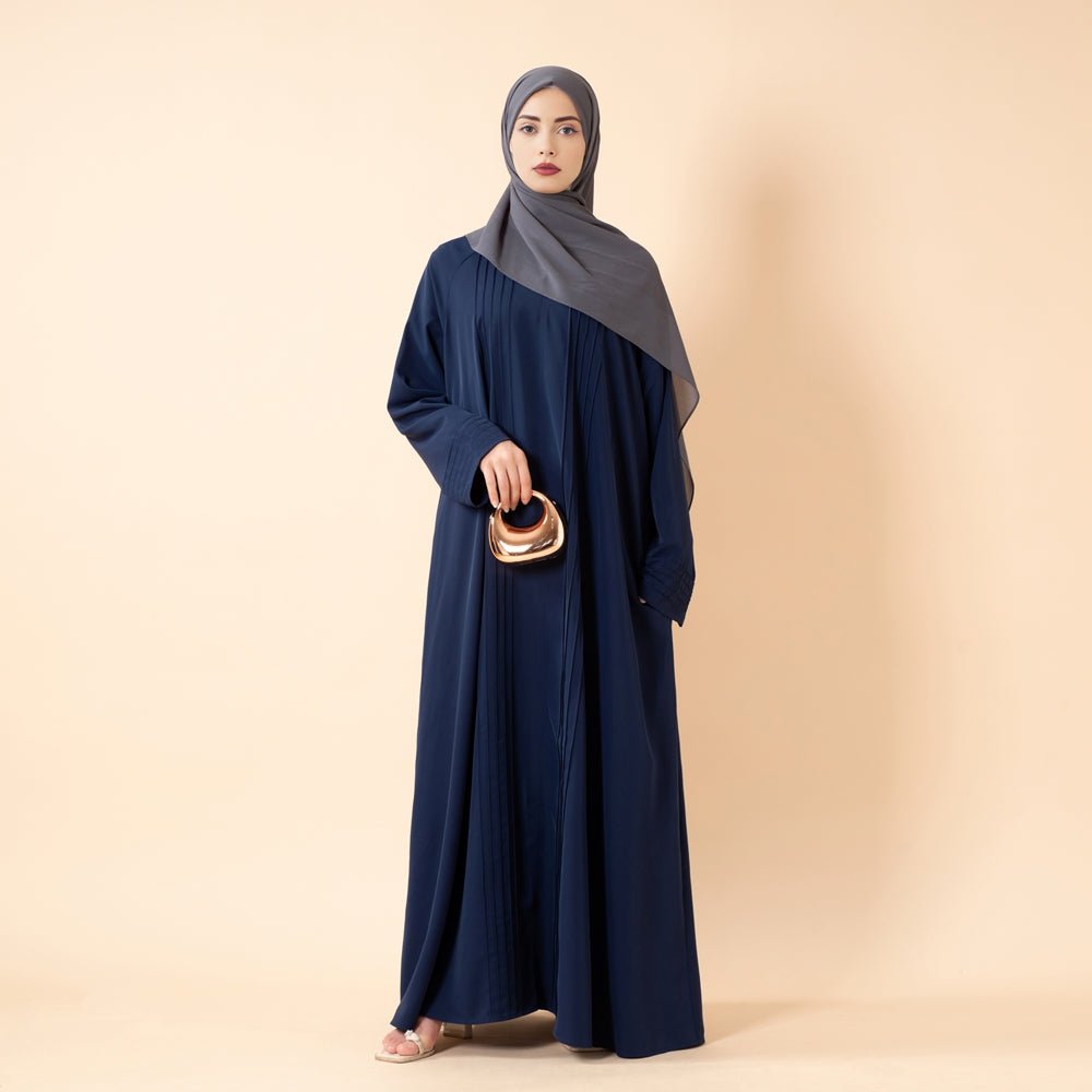 Essence Pleated Abaya – Sandstone Beige(MA254) - Mariam's Collection