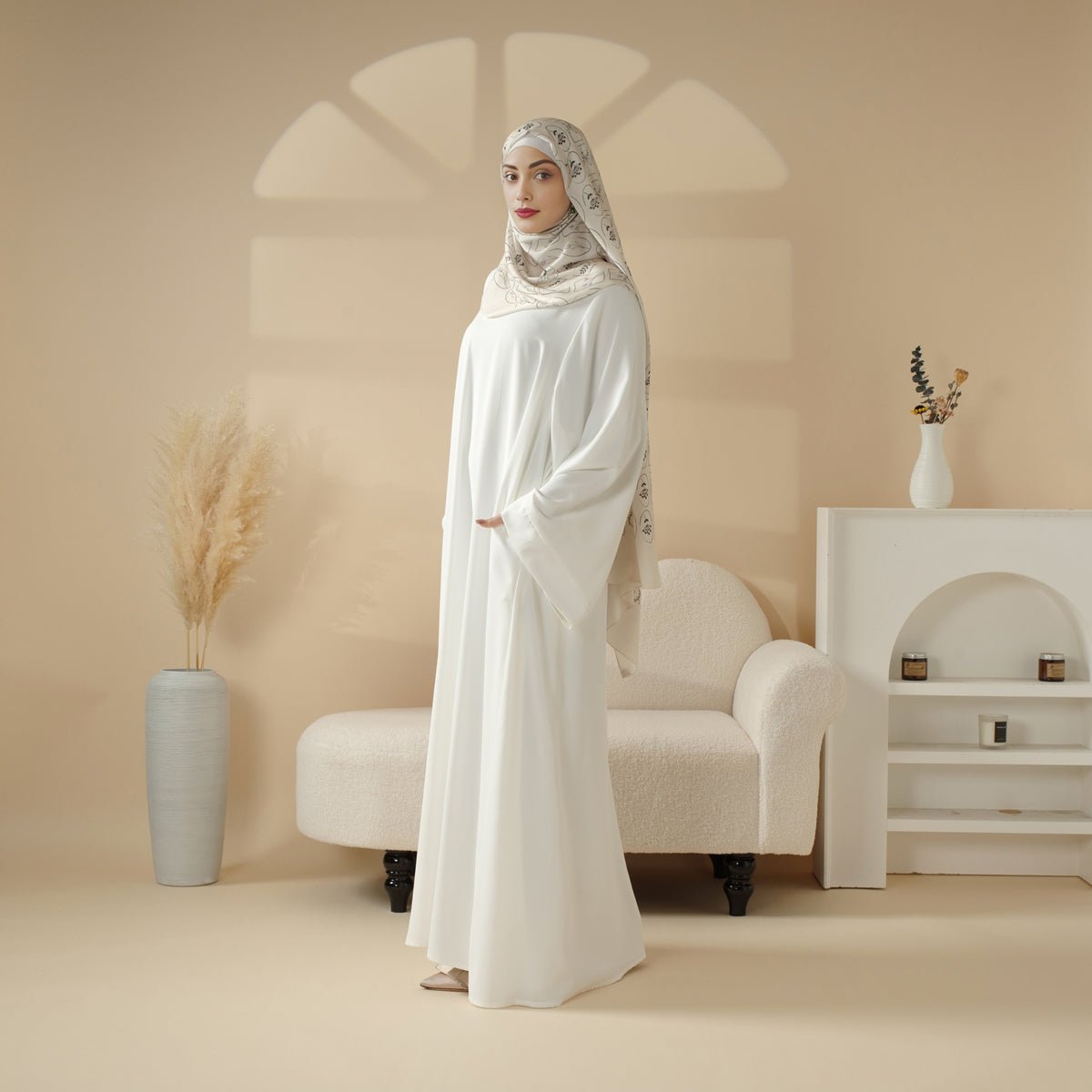 Essential Premium Loose Fit Abaya 2 - Piece Set with Versatile Pockets (MA120) - Mariam's Collection
