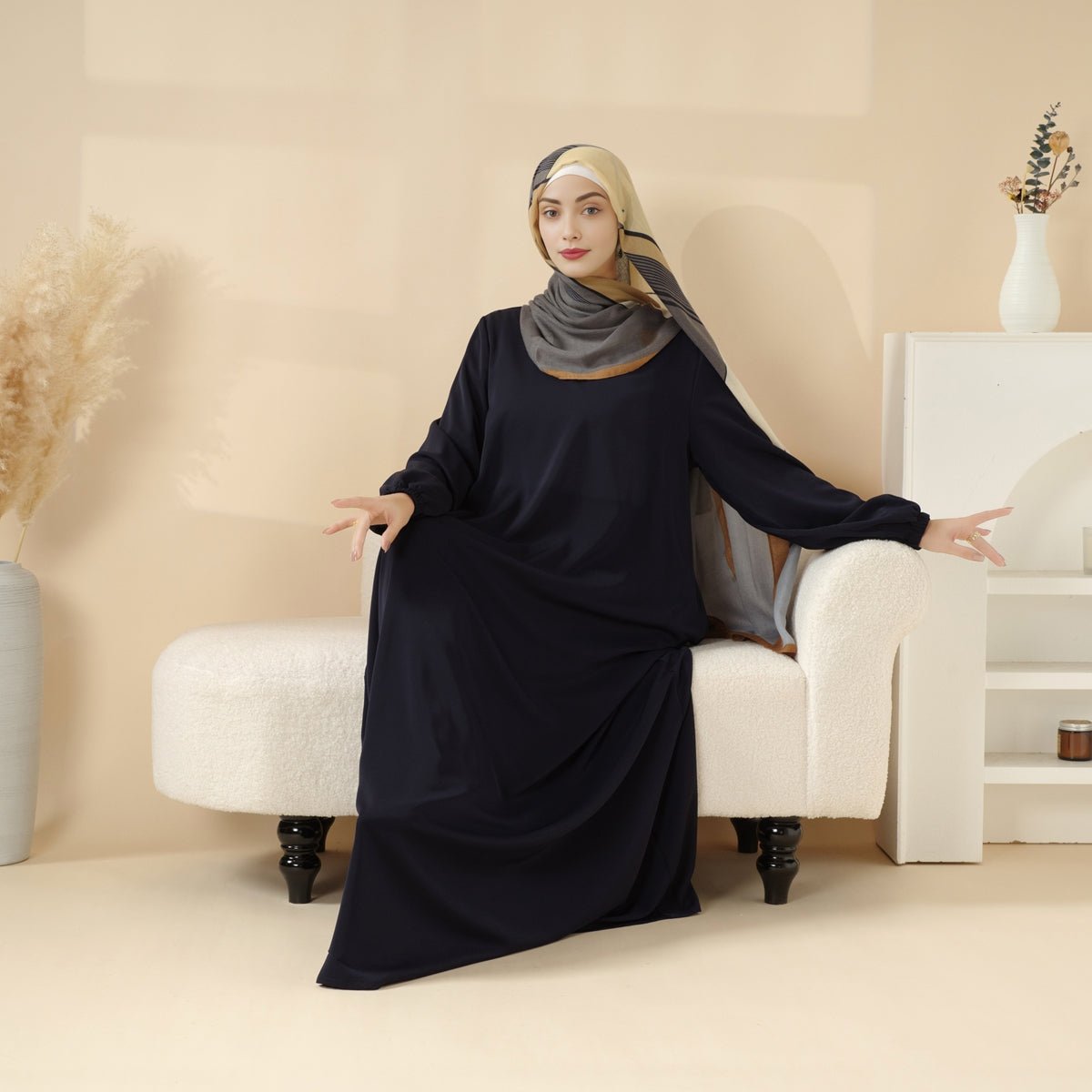 Essential Premium Versatile Pockets Umbrella Cut Abaya (MA113) - Mariam's Collection