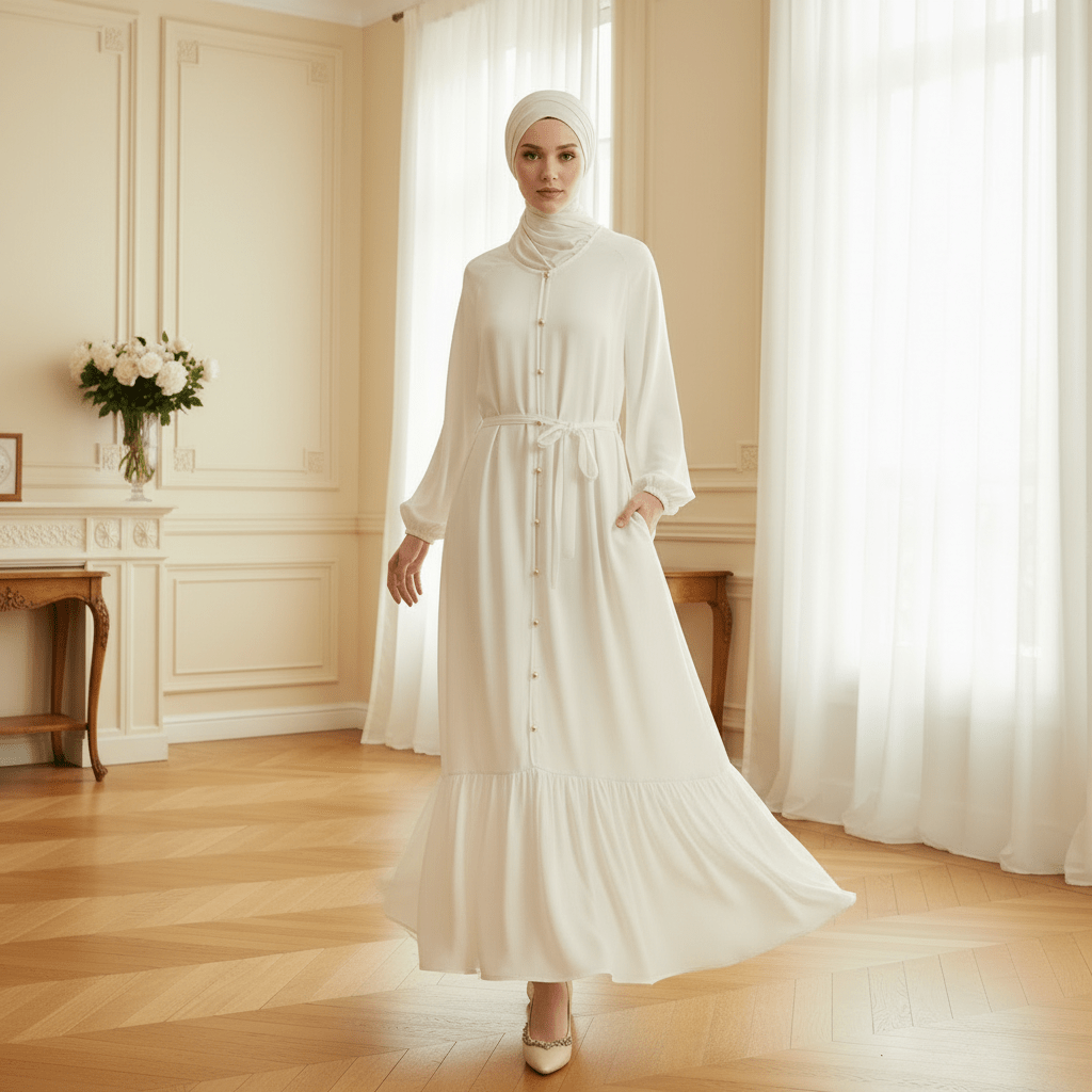 Essential Zoom Flowing Maxi Dress (MA426) - Mariam's Collection