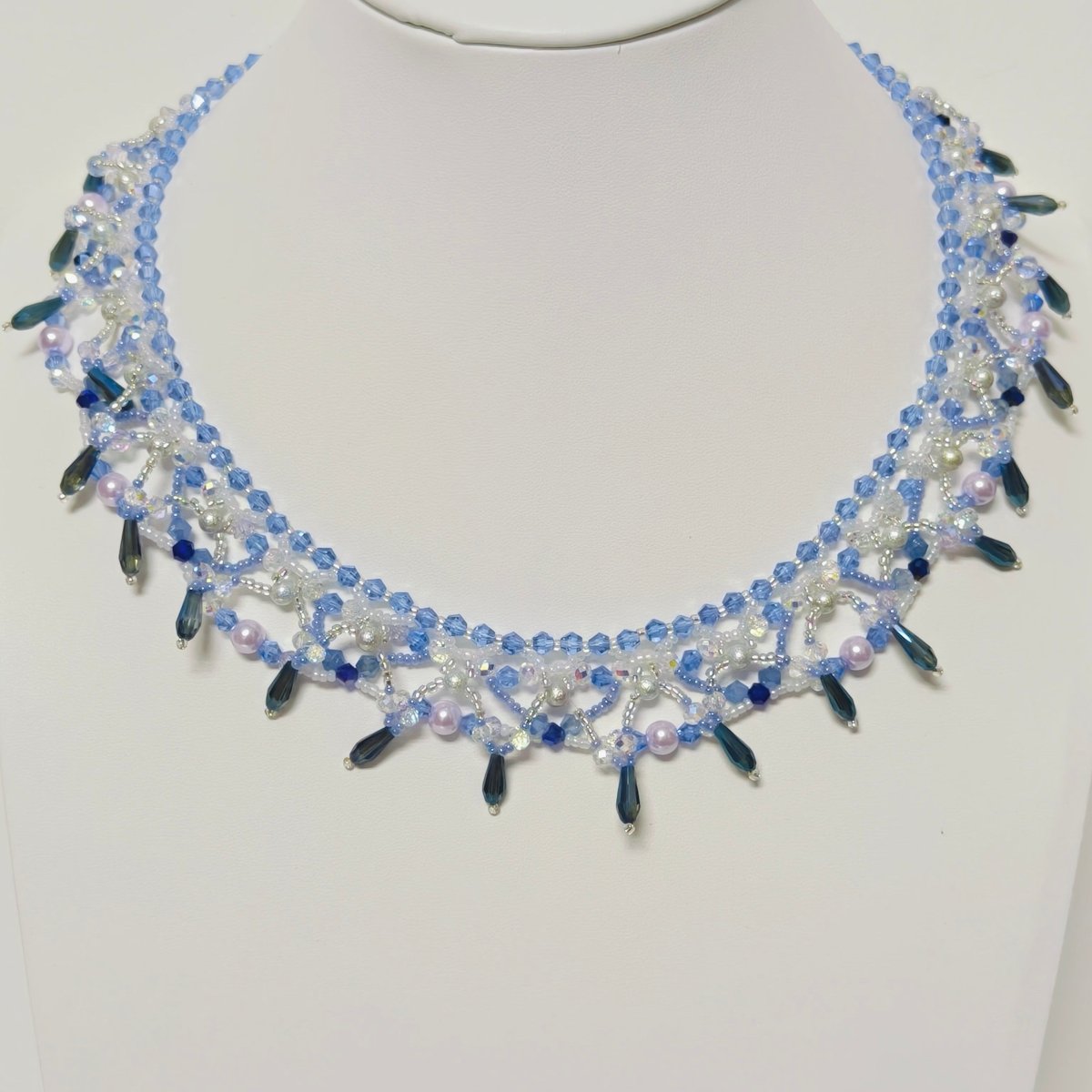 Exquisite Handmade Woven Luminescence Beaded Necklace (MAC343) - Mariam's Collection