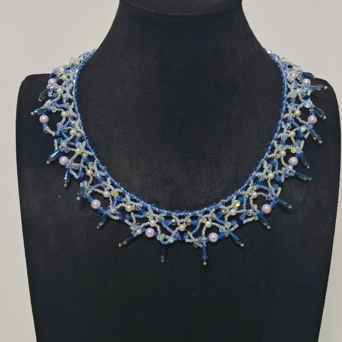 Exquisite Handmade Woven Luminescence Beaded Necklace (MAC343) - Mariam's Collection