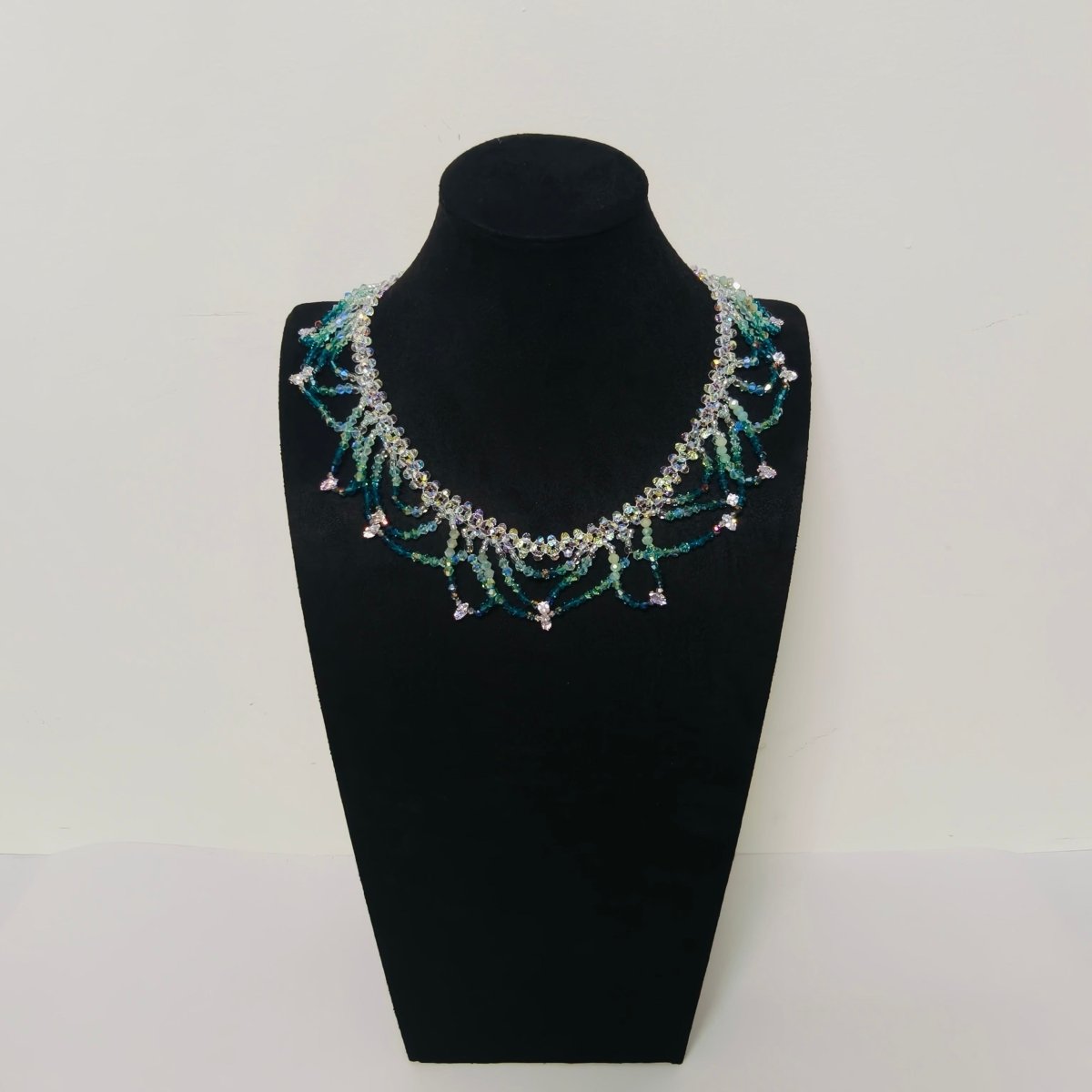 Exquisite Handmade Woven Luminescence Beaded Necklace (MAC343) - Mariam's Collection