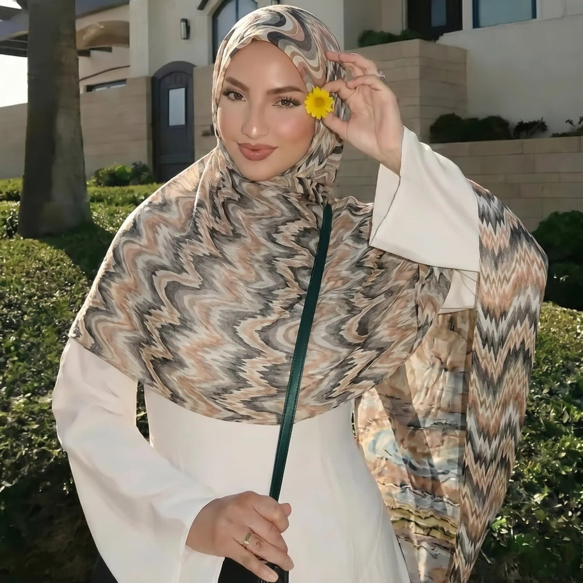 Gradient Wave Print Hijab(MH261)