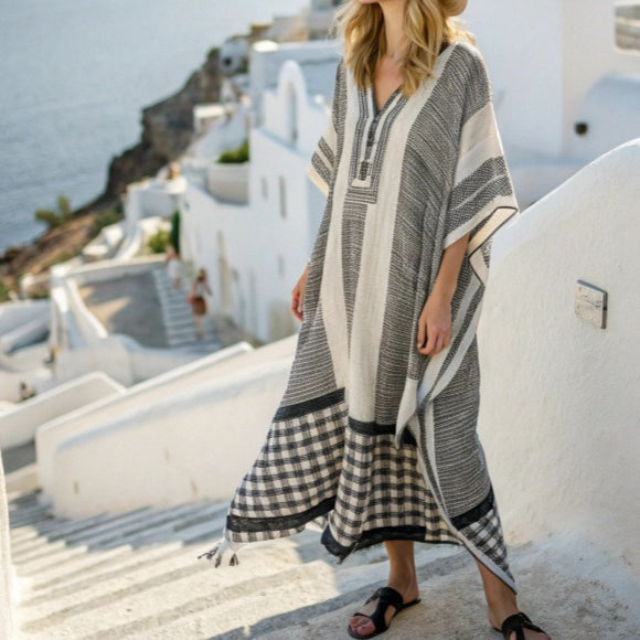 Printed Kaftan Maxi Dress(MS419)