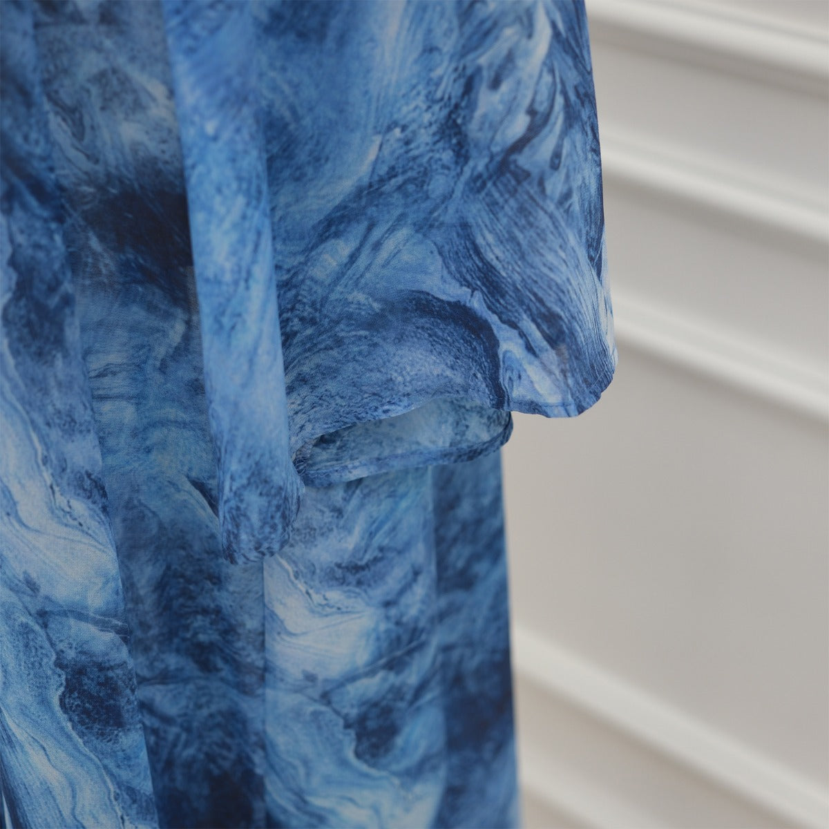 Printed Cardigan Abaya Collection | Modest Luxury Loungewear Feather-Print Robes (MOA194)