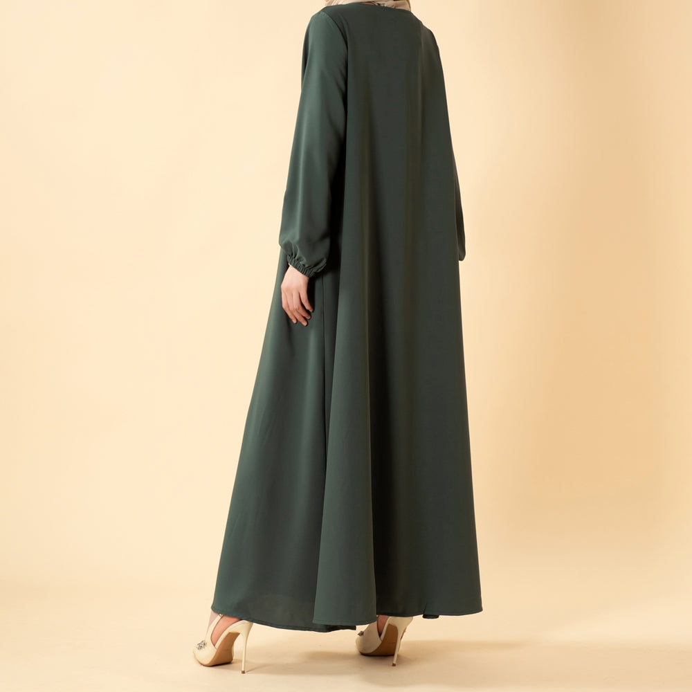 Essential Premium Versatile Pockets Umbrella Cut Abaya (MA113) - Mariam's Collection