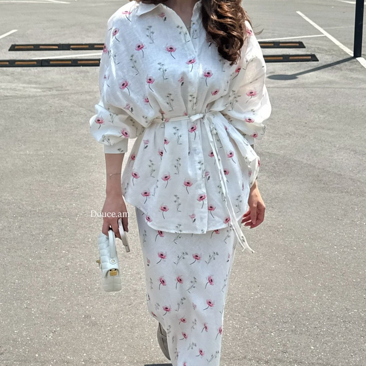 Floral Print Cardigan & Maxi Skirt Set(MS380) - Mariam's Collection