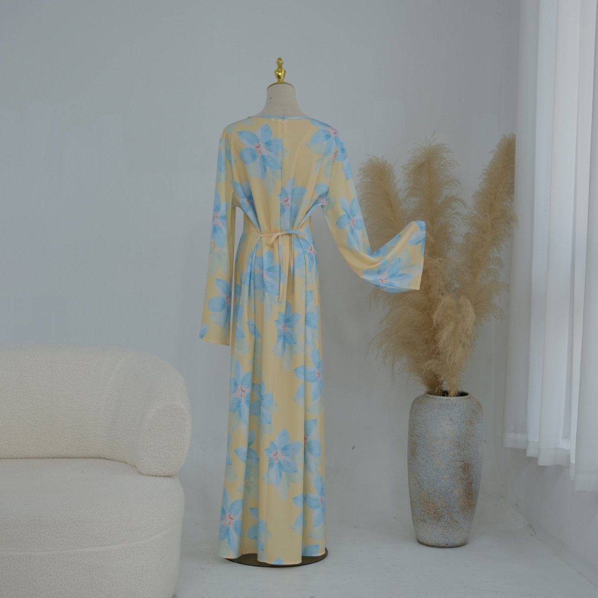 Alternative colour swatch of floral crinkle maxi
